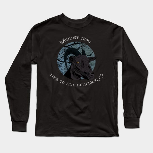 Black Phillip, Black Phillip Long Sleeve T-Shirt by Dreffdesigns